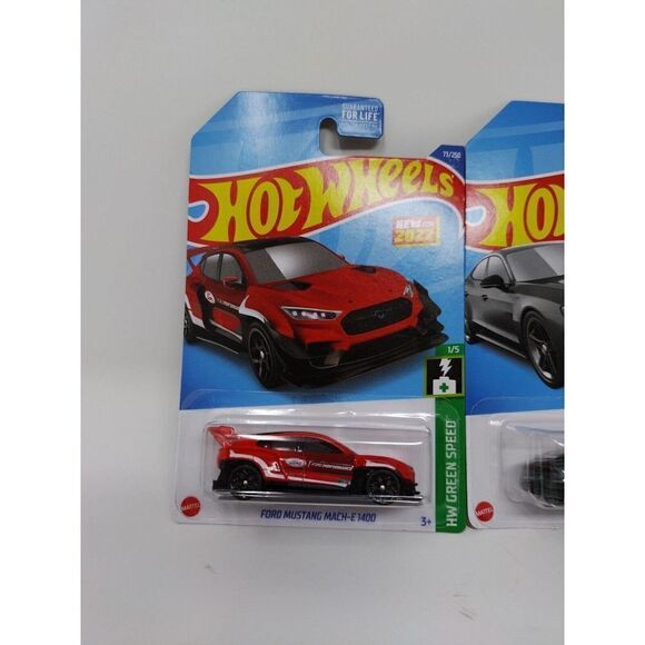 Hot Wheels Green Speed Lot of 4 Includes Hummer Nissan Leaf Ford Mustang Audi - Picture 2 of 5